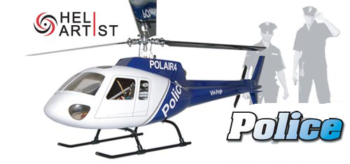 HA450AS3502 HA 450 AS 3502 - HA450AS3502 HA 450 AS 3502 HA 450 AS 3502 450 Scale Police Fiber Glass Fuselage (Heliartist)