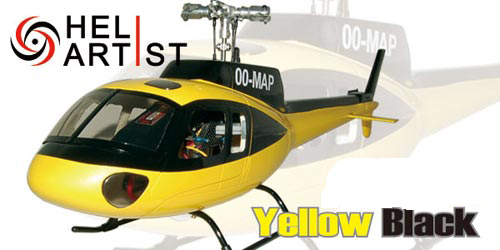 HA450AS3503 HA 450 AS 3503 - HA450AS3503 HA 450 AS 3503 HA 450 AS 3503 450 Scale Yellow Black Fiber Glass Fuselage (Heliartist)