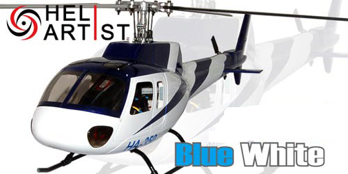 HA450AS3505 HA 450 AS 3505 - HA450AS3505 HA 450 AS 3505 HA 450 AS 3505 450 Scale Blue White Fiber Glass Fuselage (Heliartist)