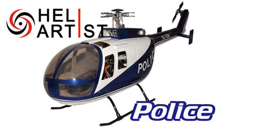 HA450BO001 HA 450 BO 001 - HA450BO001 HA 450 BO 001 HA 450 BO 001 450 Scale Fiber Glass Fuselage (Police) (Heliartist)