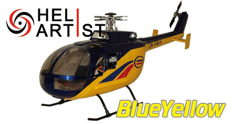 HA450BO003 HA 450 BO 003 - HA450BO003 HA 450 BO 003 HA 450 BO 003 450 Scale Fiber Glass Fuselage (Yellow Blue) (Heliartist)