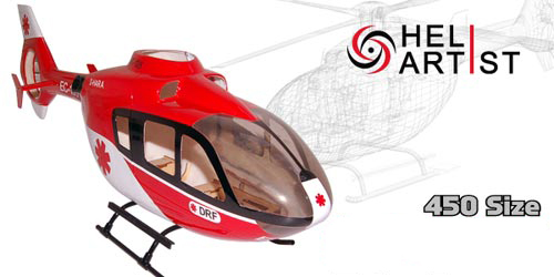 HA450EC001 HA 450 EC 001 - HA450EC001 HA 450 EC 001 HA 450 EC 001 450 Scale Fiber Glass Fuselage (Heliartist)