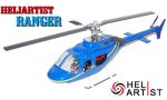 HA450JR005 HA 450 JR 005 - HeliArtist 450 Ranger Fiber Glass Fuselage (Blue)