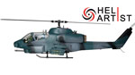 HA500AH101 HA 500 AH 101 - AH-1 AH- 1 500 Size Fuselage (with Lighting System + Pilots)