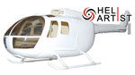 HA500BO003 HA 500 BO 003 - 500 BO105 BO 105 Fiber Glass Fuselage (White)