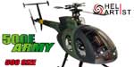 HA500HU005 HA 500 HU 005 - 500E 500 E Army Fiber Glass Fuselage (500 Size)