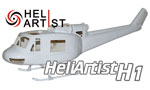 HA500UH1002 HA 500 UH 1002 - UH1 UH 1 (fuer 500) Fiberglas Rumpf weisz