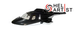 HA600AW01 HA 600 AW 01 - 600 AirWolf Scale Body with CNC Landing Gear - BLACK V2 V 2