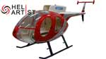 HA700MD500E-T02 HA 700 MD 500 E-T 02 - Hughes MD500E MD 500 E Fiber Glass Fuselage (700 Size) Red