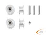 MSH51122 MSH 51122 - Aluminium Riemenrad - Set (4 Riemenraeder + 8 Kugellager)