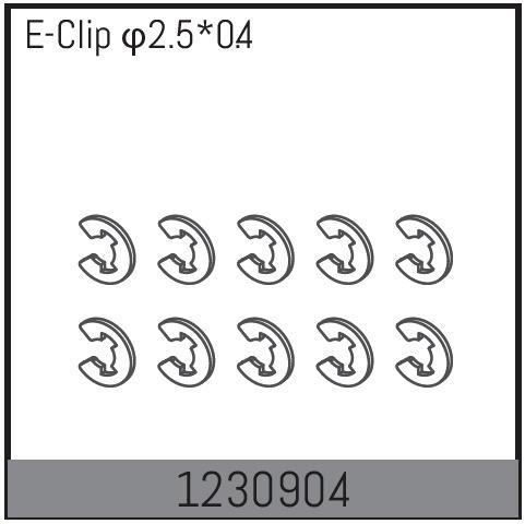 AB-1230904 - E Clips 2.50.4 (10) Absima AB-1230904 AB-1230904 - E Clips 2.50.4 (10) Absima AB-1230904