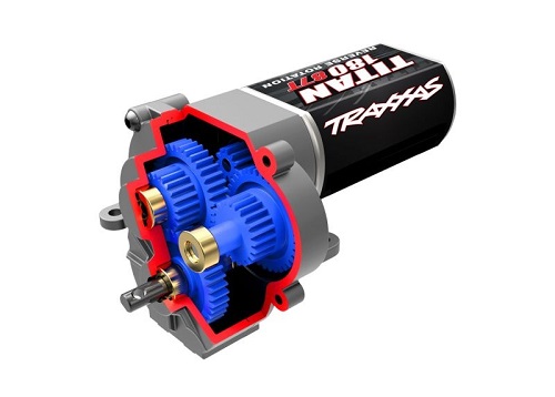 TRX9791X - Getriebe u. Motor komplett. Speed Untersetzung Traxxas TRX9791X