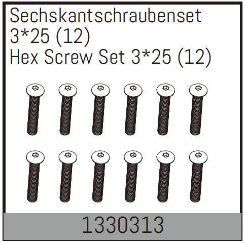 AB-1330313 - Sechskantschraubenset 325 (12) Absima AB-1330313 AB-1330313 - Sechskantschraubenset 325 (12) Absima AB-1330313