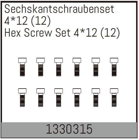 AB-1330315 - Sechskantschraubenset 412 (12) Absima AB-1330315 AB-1330315 - Sechskantschraubenset 412 (12) Absima AB-1330315