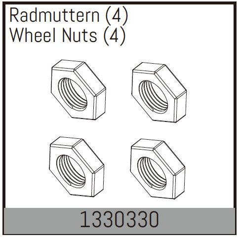 AB-1330330 - Radmuttern (4) Absima AB-1330330 AB-1330330 - Radmuttern (4) Absima AB-1330330