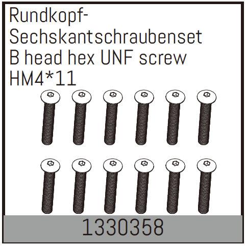 AB-1330358 - Rundkopf-Sechskantschrauben HM411 Absima AB-1330358 AB-1330358 - Rundkopf-Sechskantschrauben HM411 Absima AB-1330358