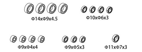 AB-1610164 - Kugellager-Set Absima AB-1610164 AB-1610164 - Kugellager-Set Absima AB-1610164