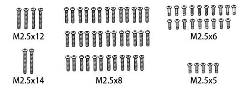 AB-1610166 - Schraubensatz M2.55_M2.56_M2.58_M2.512_M2.514 Absima AB-1610166 AB-1610166 - Schraubensatz M2.55_M2.56_M2.58_M2.512_M2.514 Absima AB-1610166