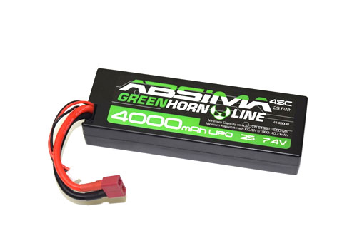 AB-4140008 - Absima LiPo 4000mAh 45C 7.4V 2S Hardcase (T-Plug) AB-4140008