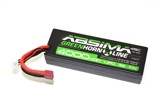 AB-4140010 - Absima LiPo 4000mAh 45C 11.1V Harcase (T-Plug) AB-4140010 AB-4140010 - Absima LiPo 4000mAh 45C 11.1V Harcase (T-Plug) AB-4140010