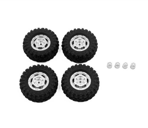AB-240460 - CR-18P Truck Wheel_ Tire Set (Silver) Absima AB-240460 AB-240460 - CR-18P Truck Wheel_ Tire Set (Silver) Absima AB-240460