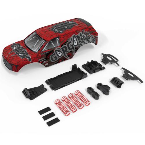 ARA-3417 - 1:10 GORGON Karosserieset. lackiert. mit Aufklebern und zugeschnitten. rot_schwarz ARRMA ARA-3417 ARA-3417 - 1:10 GORGON Karosserieset. lackiert. mit Aufklebern und zugeschnitten. rot_schwarz ARRMA ARA-3417