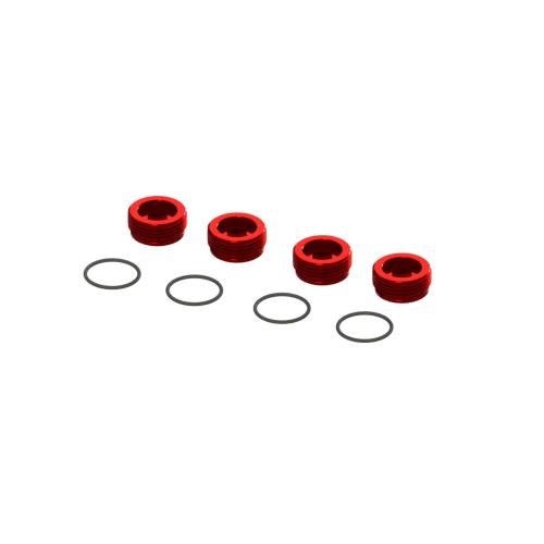 ARA320467 - Aluminum Front Hub Nut Red (4) with O-Rings ARRMA ARA320467 ARA320467 - Aluminum Front Hub Nut Red (4) with O-Rings ARRMA ARA320467