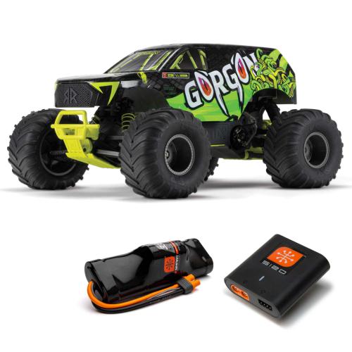 ARA3230ST1 - 1_10 GORGON 4X2 MEGA 550 Brushed Monster Truck RTR with Battery & Charger. Yellow ARRMA ARA3230ST1 ARA3230ST1 - 1_10 GORGON 4X2 MEGA 550 Brushed Monster Truck RTR with Battery & Charger. Yellow ARRMA ARA3230ST1