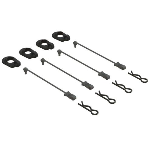 ARA390294 - Body Clip Retainers. Black (4): 1_5 Scale ARRMA ARA390294 ARA390294 - Body Clip Retainers. Black (4): 1_5 Scale ARRMA ARA390294