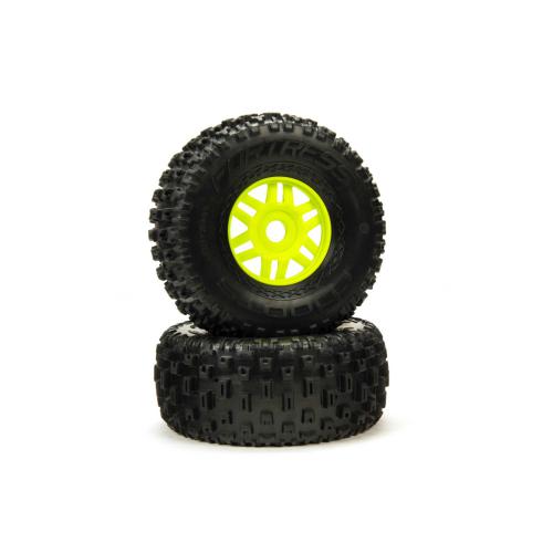 ARA550068 - 1_7 dBoots Fortress Front_Rear 2.4_3.3 Pre-Mounted Tires. 17mm Hex. Green (2) ARRMA ARA550068 ARA550068 - 1_7 dBoots Fortress Front_Rear 2.4_3.3 Pre-Mounted Tires. 17mm Hex. Green (2) ARRMA ARA550068
