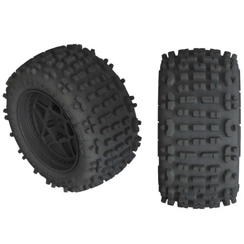 ARAC9468 - 1_10 dBoots Backflip LP Front_Rear 3.8 Pre-Mounted Tires. 17mm Hex. Black (2): 4S ARRMA ARAC9468 ARAC9468 - 1_10 dBoots Backflip LP Front_Rear 3.8 Pre-Mounted Tires. 17mm Hex. Black (2): 4S ARRMA ARAC9468