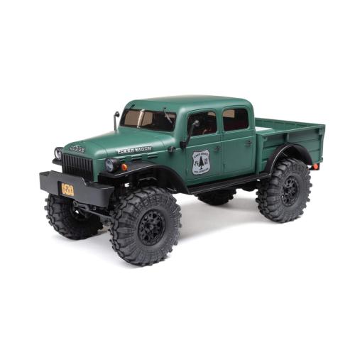 AXI00007T2 - 1_24 SCX24 Dodge Power Wagon 4WD Rock Crawler Brushed RTR. Green Axial AXI00007T2