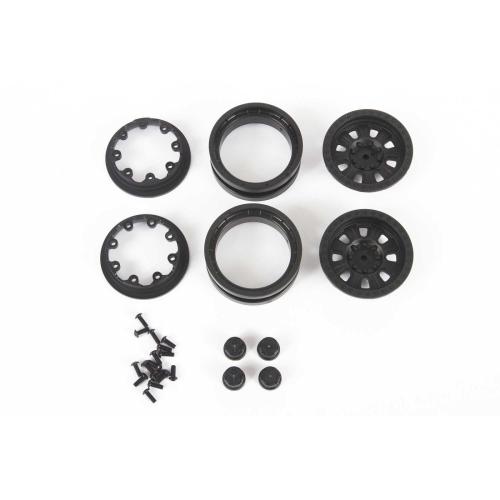 AXI43004 - 1.9 Raceline Monster Beadlock Wheels. Black (2) Axial AXI43004 AXI43004 - 1.9 Raceline Monster Beadlock Wheels. Black (2) Axial AXI43004