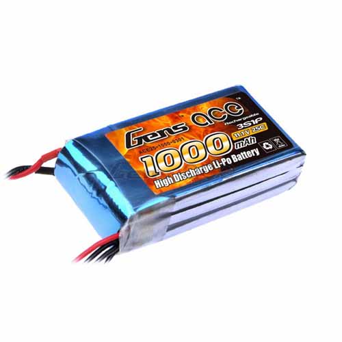 B-25C-1000-3S1P - LIPO 653562 1000mAh 25C 11.1V_GENS ACE (DEAN) B-25C-1000-3S1P B-25C-1000-3S1P - LIPO 653562 1000mAh 25C 11.1V_GENS ACE (DEAN) B-25C-1000-3S1P
