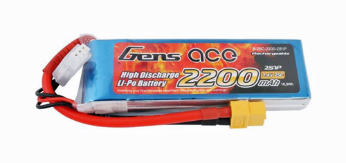 B-25C-2200-2S1P-XT60 - LIPO 2200mAh 25C 7.4V_GENS ACE XT60 B-25C-2200-2S1P-XT60