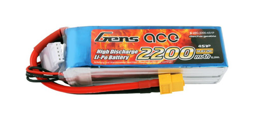 B-25C-2200-4S1P-XT60 - LIPO 2200mAh 25C 14.8V_GENS ACE (XT60) B-25C-2200-4S1P-XT60 B-25C-2200-4S1P-XT60 - LIPO 2200mAh 25C 14.8V_GENS ACE (XT60) B-25C-2200-4S1P-XT60