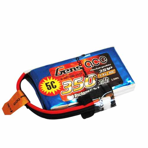 B-30C-350-2S1P - LIPO 350mAh 30C 7.4V_GENS ACE B-30C-350-2S1P