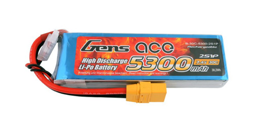 B-30C-5300-2S1P-XT90 - LIPO 5300mAh 30C 7.4V_GENS ACE (XT90) B-30C-5300-2S1P-XT90 B-30C-5300-2S1P-XT90 - LIPO 5300mAh 30C 7.4V_GENS ACE (XT90) B-30C-5300-2S1P-XT90