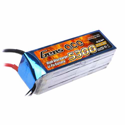 B-30C-5300-4S1P - LIPO 1042125 5300mAh 30C 14.8V_GENS ACE B-30C-5300-4S1P