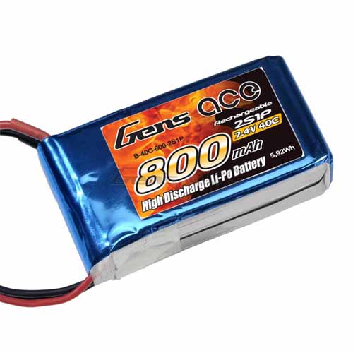 B-40C-800-2S1P - LIPO 800mAh 40C 7.4V_GENS ACE B-40C-800-2S1P B-40C-800-2S1P - LIPO 800mAh 40C 7.4V_GENS ACE B-40C-800-2S1P