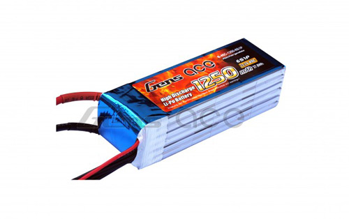 B-45C-1250-6S1P - LIPO 1250mAh 45C 22.2V_GENS ACE B-45C-1250-6S1P B-45C-1250-6S1P - LIPO 1250mAh 45C 22.2V_GENS ACE B-45C-1250-6S1P