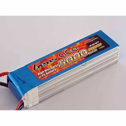 B-45C-5000-4S1P - LIPO 5000mAh 45C 14.8V_GENS ACE B-45C-5000-4S1P