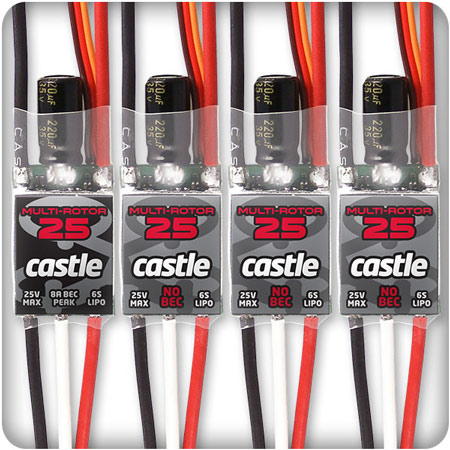 CC-010-0132-00 - QuadPack 25 25AMP Multi-Rotor (4St) CastleCreations CC-010-0132-00