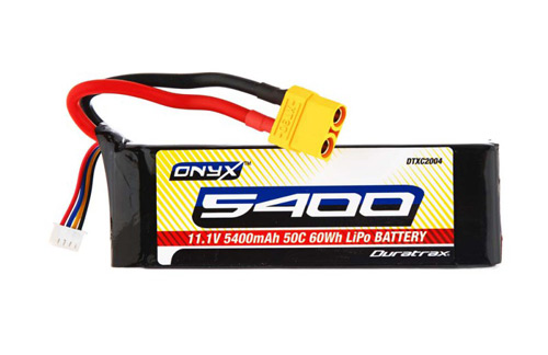 DTXC2004 - Onyx LiPo 3S1P 11.1V 5400mAh 50C XT90 Duratrax DTXC2004 DTXC2004 - Onyx LiPo 3S1P 11.1V 5400mAh 50C XT90 Duratrax DTXC2004