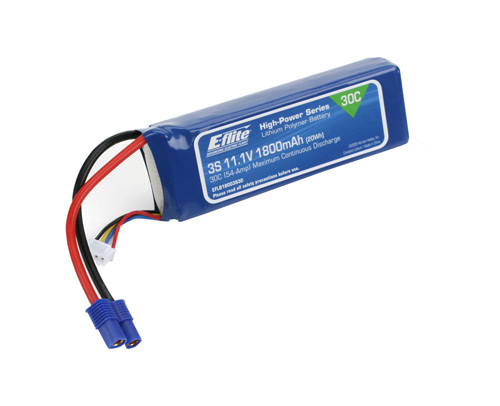 EFLB18003S30 - E-flite 11.1V 3S1P 1800mAh 30C EC3 EFLB18003S30