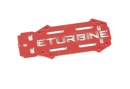 ETB-AM1 - Tuning Aluminium Oberdeck Rot eloxiert E-Turbine ETB-AM1