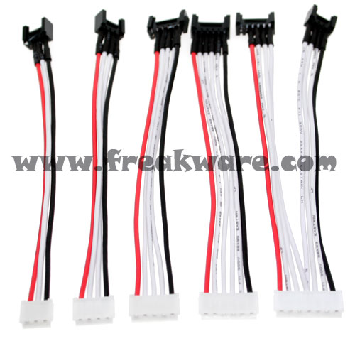 FW-3004 - Balanceadapter Set 2-6S TP_FP Stift auf JST-EH Buchse freakware FW-3004 FW-3004 - Balanceadapter Set 2-6S TP_FP Stift auf JST-EH Buchse freakware FW-3004