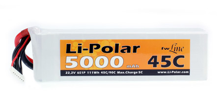 LPAA900020 - Li-Polar 22.2V 6S1P 5000mAh 45C LPAA900020 LPAA900020 - Li-Polar 22.2V 6S1P 5000mAh 45C LPAA900020