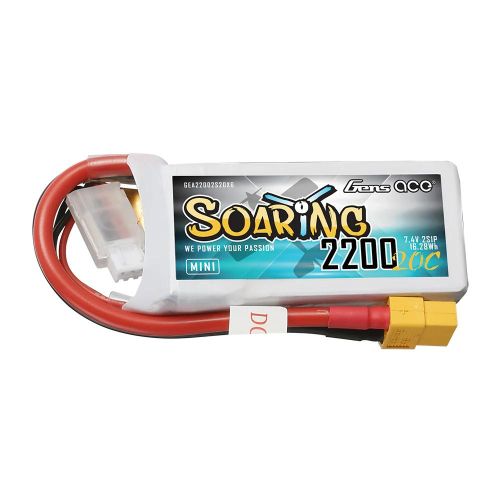 GEA22002S20X6 - Gens ace Soaring 2200mAh 2S 20C 7.4V LiPo GEA22002S20X6 GEA22002S20X6 - Gens ace Soaring 2200mAh 2S 20C 7.4V LiPo GEA22002S20X6