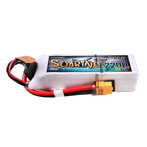GEA224S30X6GT - Gens ace G-Tech Soaring 2200mAh 14.8V 30C 4S1P Lipo Battery Pack with XT60 plug GEA224S30X6GT